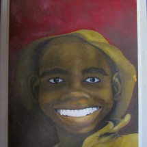 Smiling boy in the exhibition room of the mine Mina do Chico Rei